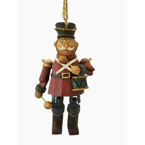 Woodlook Ornament Jointed Toy Soldier Drummer, Rustic Country Christmas Decor